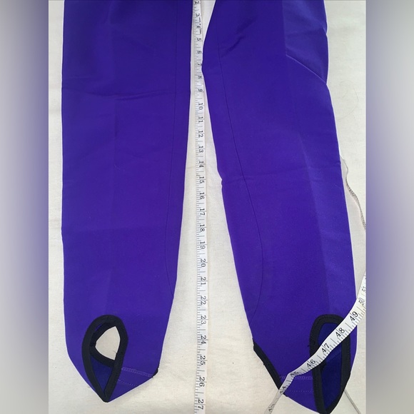New Vintage Obermeyer Sz 10L Softshell Ski Snow Pants  Stirrups Purple - Picture 8 of 12